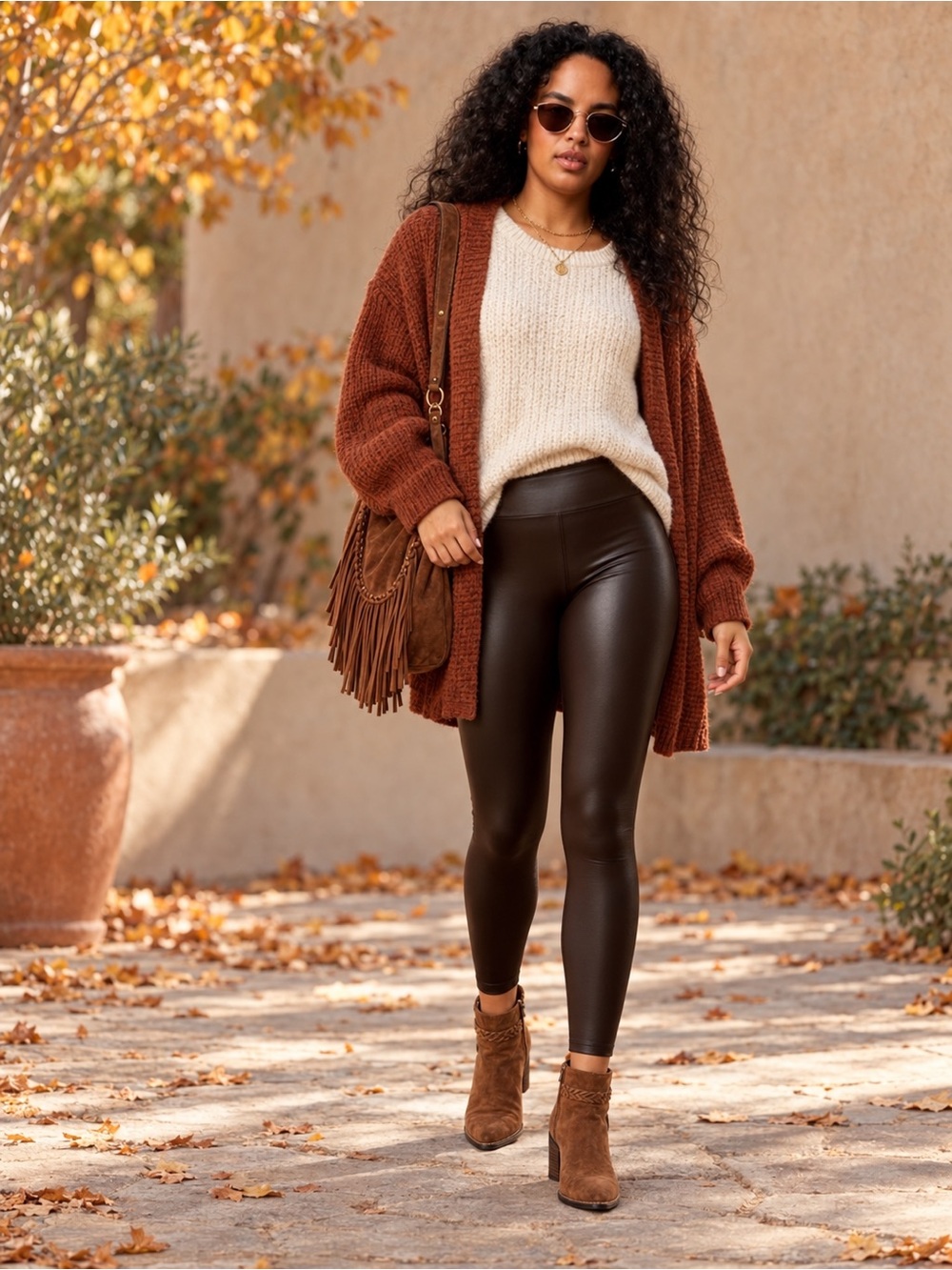 OFFLINE by AERIE Dark  Chocolate Faux Real Luxe Faux Leather soft Leggings